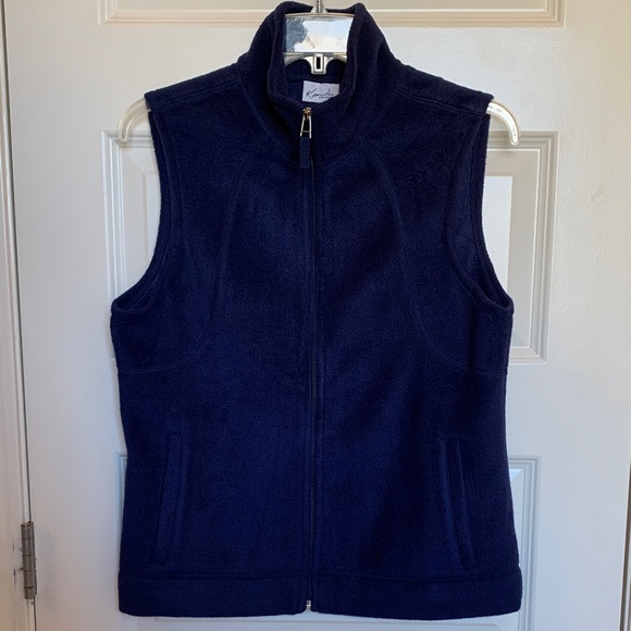 Kim Rogers Dark Blue Fleece Vest - Picture 1 of 5